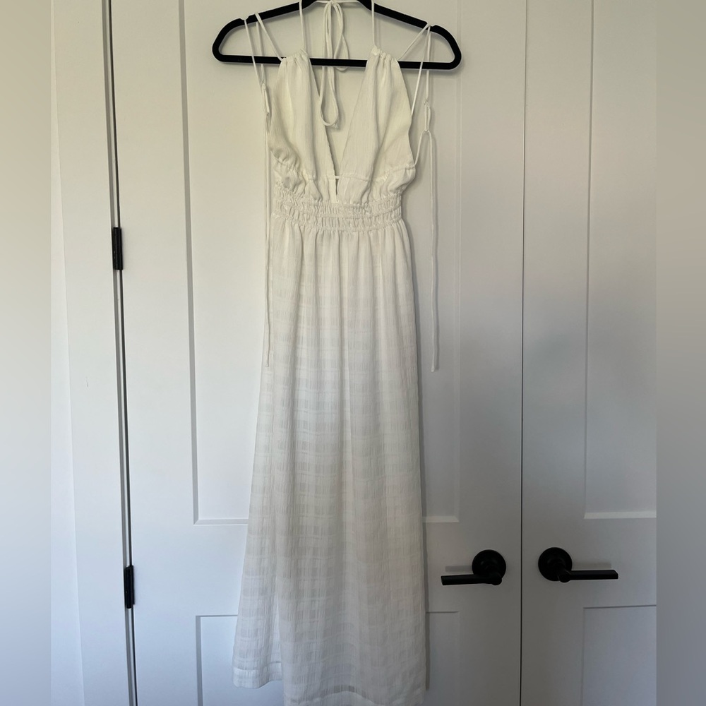 Dynamite White Halter Maxi Dress